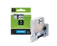 DYMO D1 Label Cassette 9mm x 7m (Black on Clear)