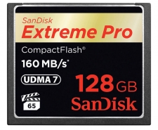 SanDisk Extreme Pro Compact Flash Card 128GB Up to 160MB/s SDCFXPS-128G