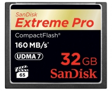SanDisk Extreme Pro Compact Flash Card 32GB Up to 160MB/s SDCFXPS-032G