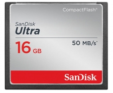 SanDisk Ultra Compact Flash Card 16GB Up to 50MB/s SDCFHS-016