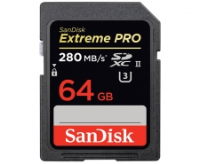 SanDisk Extreme PRO SDHC/SDXC UHS-II Memory Card 280MB/s, 64GB