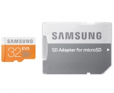 Samsung EVO Class 10 UHS-I MicroSDHC Card 32GB (up to 48MB/s) with SD Adapter Image